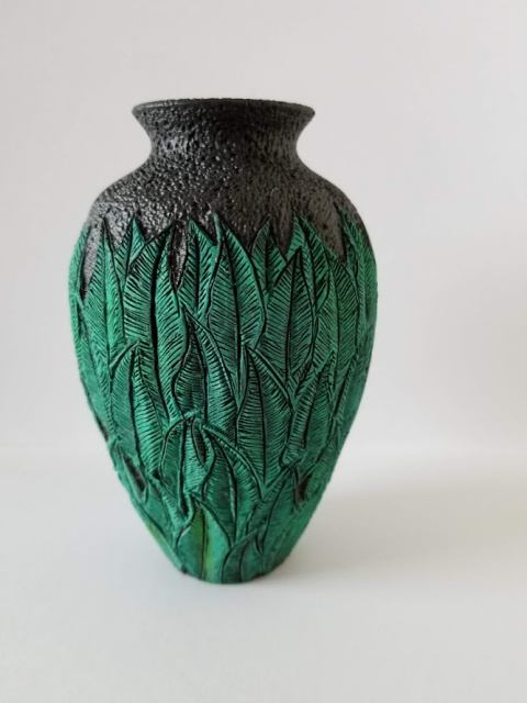 Painted Leaf Vase